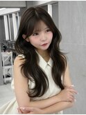 流し前髪 レイヤーカット ウェーブ巻き『桔川恒』
