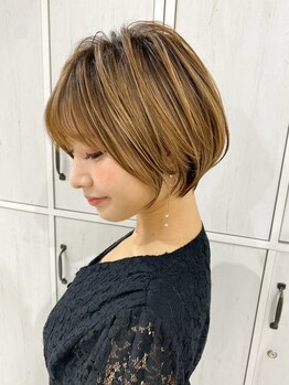 NeiRo神楽坂 ショートカット 髪質改善 ハイライト ボブ レイヤー エクステ ヘアセットの写真/高い技術力で【小顔見え&再現性】ばっちり!忙しい朝のスタイリングも簡単。お洒落なショートに☆【神楽坂】
