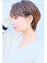 ヘアサロン ガリカ 表参道(hair salon Gallica) 【東 純平】大人かわいい くびれ ひし形 丸みショートボブ