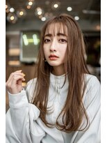 ハバナ 渋谷(HAVANA)&nbsp;ハイライトバレイヤージュ/ココアブラウン/小顔前髪