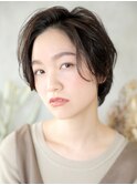 大人の先細ショート【アッシュブラック】