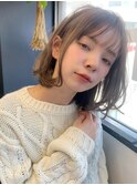 【アフロート】ハイトーンニュアンスボブ