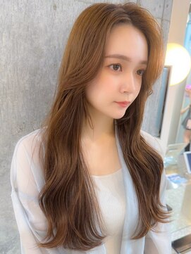 シーシンジュク 新宿南口(Sea shinjuku) 韓国風前髪×ショコラアッシュ【髪質改善/新宿/ふんわりカール】