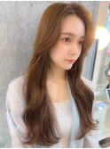 韓国風前髪×ショコラアッシュ【髪質改善/新宿/ふんわりカール】
