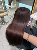 ★くびレイヤーエモージュインナーグレージュ前髪ピンクベージュ
