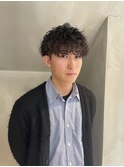 波巻きパーマ 波巻きスパイラル スパイラルパーマ メンズ