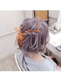 編み込みハーフ