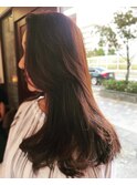 ソフトストレート、ロウレイヤー(毛先5～10センチのみレイヤー)