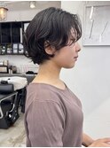 ショートボブパーマ 前髪パーマ ショートスタイル