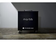魔法のバブル「marbb」で頭皮・毛髪に優しい施術を心掛けてます