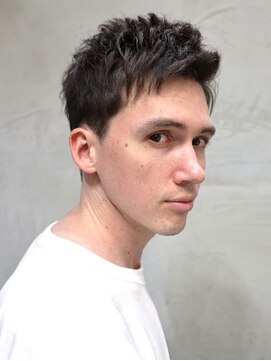 リアイス(Re:ICE) ブルーブラック/束感/サイドパート/ビジネス/ショート