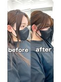 前髪顔まわり韓国ヘアレイヤーカットサイドバンク2wayバンク韓国