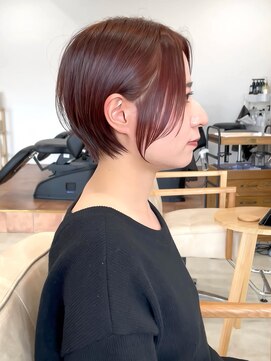 オト(oto) ハンサムショートセンターパート20代30代40代ピンクブラウン