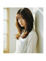 コトナ 越谷店 透明感たっぷりオリーブベージュ×セミロングレイヤー【越谷】