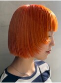 オレンジ/ボブ/フェイスレイヤー