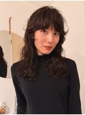 マッシュバング × ニュアンスパーマ