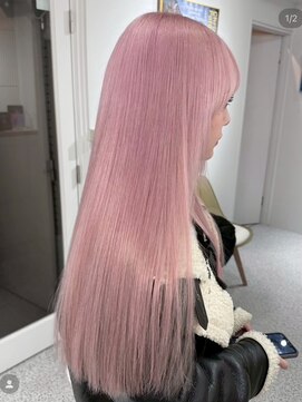 ペレ 梅田(PELE) イメチェン/ピンクベージュ/アン ブレラカラー/前髪/梅田