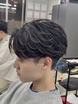 エデアンホンテン メンズサロン(EDEAN 本店 （旧：EDEAN 上通）)&nbsp;フェザーショートフェザーパーマセンターパート熊本メンズカット