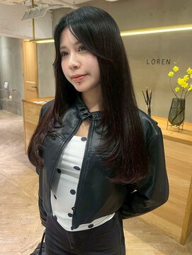 ローレン(LOREN) 透明感髪質改善ベージュダブルカラーミルクティーグレージュ