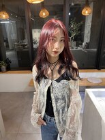 ヌー ノエラ(nu Noella) ブリーチなしワインレッドと毛先の黒髪のデザイン【山本】7/22