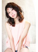 【morio池袋】無造作ウェーブ薄めバング
