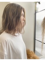 ノチ(Noci)&nbsp;【Noci】ナチュラルなハイトーンの透明感♪マットベージュボブ