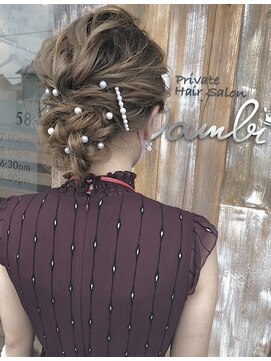 バンビ プライベート サロン(Bambi private salon) お呼ばれヘア*アップスタイル*ゆるふわローシニョン*Bambi松平愛