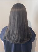 暗髪アッシュグレージュ× oggiottoヘアエステ×セミロング