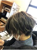 抜きっぱなしハイライト×前下がりマッシュ☆