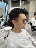 かき上げ×リバース×ツイストスパイラルパーマ