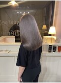 グレージュ×ストレート◎巻き髪◎