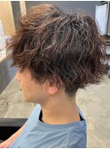 ツイストスパイラルパーママッシュメンズパーマ波巻きパーマ