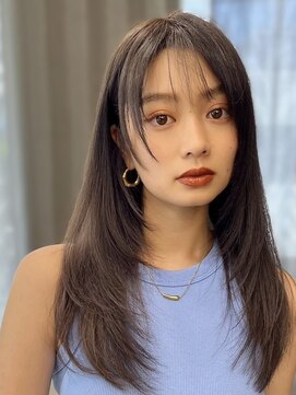 フォンズ(FONS) 韓国ヘア/暗めカラーグレージュレイヤーカット黒髪ロング学割U24