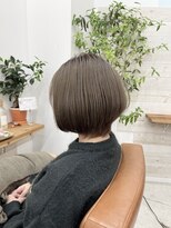 ティエル(TieLu)&nbsp;丸みショート×ケアブリーチ×シアグレージュ