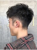 刈り上げショートのソフトパーマ