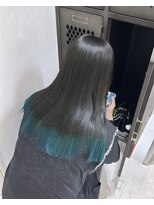 ヲタク(wotaku.)&nbsp;裾カラーデザインカラー暗髪カラーブリーチカラー切りっぱなし