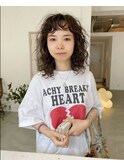 細かすぎない強めパーマ