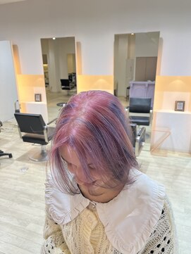 タイドヘア 茨木店(TIDE HAIR) Pink & blue デザインカラー