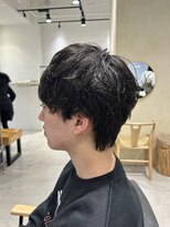 ビューバイネオリーブ 用賀店(Beau'r by neolive)&nbsp;ベリーショートウルフアッシュブラックカルマパーマ《用賀》