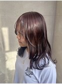 ブリーチなしカシスレッド