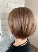 肌なじみ抜群のミルキーベージュ◎今っぽ垢抜けヘア/ボブ