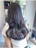 透明感赤味なしアッシュグレージュ/韓国くびれヘア/表参道