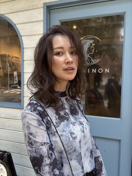 シェノン 赤羽店(CHAINON) 透明感ブラウンミディアムヘア赤羽美容室イルミナカラー
