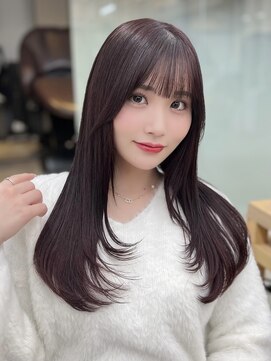 ソラ 広尾店(SORA) 韓国レイヤーカット/髪質改善ストレート/ピンクブラウン