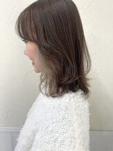 アップル(APPLE) インナーカラー☆ホワイトベージュ×オリーブベージュ