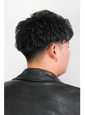 ツーブロック×ツイスト×アップバング
