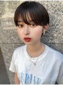 大人ショートボブ丸みショートカットマッシュショート 前髪あり