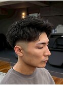 表参道駅MEN’S/ニュアンスパーマ/刈り上げセンターパート