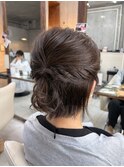 ボブハーフアップ