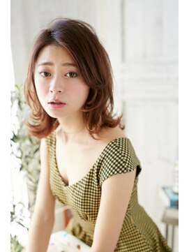 フレイムス ヘアアンドリラックス 東川口店(Frames hair&relax) 大人かわいい 外ハネミディ